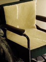 Fleece Covered Foam Wheelchair Back and seat Cushion