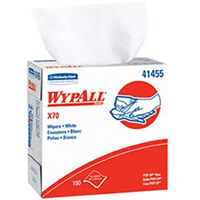 WypallX70, POP- UP Box Wipers, Hydroknit Fabric, White, 16.8 in x 9.1 in