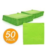 Amcrate Big Party Pack 125 Count Kiwi Green Beverage Napkins - Ideal for Wedding, Party, Birthday, Dinner, Lunch, Cocktails. (5” x 5”)