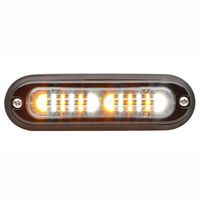 Whelen TLI2F - 12 VDC Split Amber/White Surface Mount Lighthead