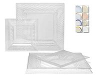 " OCCASIONS" 240 Plates Pack,(120 Guests) Wedding Party Square Disposable Plastic Plates Set -120 x 9.5'' Dinner + 120 x 6.5'' Dessert (Square Vitro Clear)