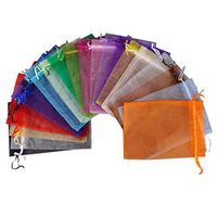 Lalago 100 Pcs Organza Wedding Favour Bags Gift Mini Jewelry Bags (Mixture)