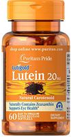 Puritan's Pride Lutein 20 mg with Zeaxanthin - 60 Softgels