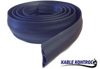 Rubber Duct Cable Protector, 10Ft Long, Black