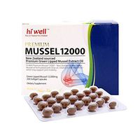 Hi Well Premium Mussel 12000 (200 Softgel Capsules) / Green Lipped Mussel Extract Oil/Joint Health