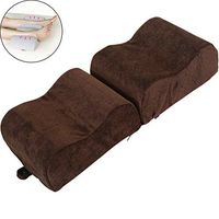 TINTON LIFE Foldable Memory Foam Knee Pillow for Leg Back Hip Pain Relief Wedge Contour with Washable Cover and Fixed Fastener (Coffee)