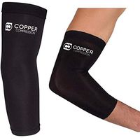 Copper Compression Recovery Elbow Sleeve - Guaranteed Highest Copper Content Elbow Brace for Tendonitis, Golfers or Tennis Elbow, Arthritis. Elbow Support Arm Sleeves Fit for Men and Women (Small)