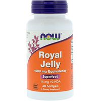 Now Foods Royal Jelly, 60 Sgels 1000 mg (Pack of 4)