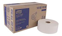 Tork Advanced 12021502 Jumbo Bath Tissue Roll, 2-Ply, 10" Diameter, 3.55" Width x 1,600' Length, White (Case of 6 Rolls, 1,600' per Roll, 9,600 Feet)
