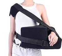 SVIVI Arm Support Sling,Shoulder Rotator Cuff Sling Immobilizer with Abduction Pillow,Black,Leftarm