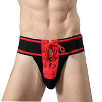 Chompunut Sexy Men Underwear Gay Thongs G-String U Penis Pouch Sexy Lingerie Gay Men Underwear (M, Black)