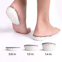 Heel Cushions Gel Heel Pads Heel Inserts Heel Cups with Massaging Gel Advanced All-Day Popcorn Shock Absorption and Cushioning to Relieve Plantar Fasciitis Heel Discomfort and Shock Absorbing Support