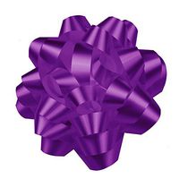 Premium Confetti Gift Wrap Bows, 4" (10 Pack, Purple)