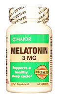 MELATONIN 3MG TABS MELATONIN-3 MG White 60 TABLETS UPC 309045182529
