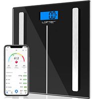 Bluetooth Body Fat Scale, LOFTER Smart Digital Weight Scale Wireless Bathroom Scale 12 Body Composition Analyzer with iOS & Android APP for Body Weight, Fat, Water, BMI, BMR, Muscle Mass, 396lbs Black
