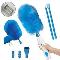 GTAIYH 360 Degrees Rotating Electric Dust Remover, Super Strong Absorption No Dead Corner Loadable Feather Dusting Brush Easy To Use Housekeeping Supplies Dust Removal Tools （battery）