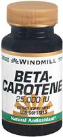 Windmill Beta Carotene 25,000 IU Softgels 100 Soft Gels (Pack of 3)