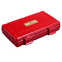 CIGARLOONG Cigar Case Travel Portable Humidification Cedar Box for 4 Cigars(Color:Red)