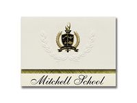 Signature Announcements Mitchell School (Mitchell, OR) Graduation Announcements, Presidential style, Basic package of 25 with Gold & Black Metallic Foil seal
