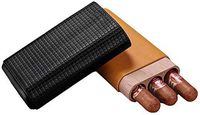 No band LFSP Portable Cigar Humidor Humidor Leather, Travel Cigar Humidor Seal, (Color: Black, Size: 3.8 17.8 9CM)