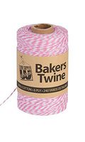 Fuchsia & White Bakers Twine - 240 Yards Per Roll - Pack of 2