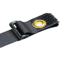 Panduit Cinch Hook and Loop Cable Ties w/Center Mount Grommet, 10.5 Inch, Black, 10-Pack GCTE2S-X0