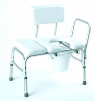 Apex-Carex H/C Prod (a) Bathtub Transfer Bench Vinyl Padded W/ Cut-Out & Pail