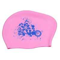 Meidexian888 Women's Swimming Cap,Swimming Cap Waterproof Silicone Swim Pool Hat for Adult Long Hair Women (Pink)