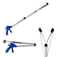 Grabber Reacher Pick up Tool, 32" Extra Long Folding Reaching Claw Heavy Duty Mobility Aid Arm Extender Gripper Tool,Foldable Lightweight Long Duty Mobility Aid, Claw Grabber Tool for Elderly