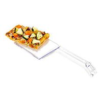 Cater Tek Clear Plastic Serving Spatula - Recyclable - 10" x 3 1/4" x 1 1/4" - 100 count box - Restaurantware