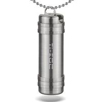 TI-EDC Titanium Large Pill Fob - Nitro Bottle Holder, Keychain Everyday Carry Pill Container