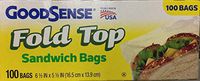 Fold Lock Top Sandwich Bags 2 Boxes 100 Bags in Each &