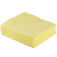 JAM PAPER Medium Lunch Napkins - 6 1/2 x 6 1/2 - Light Yellow - 50/Pack