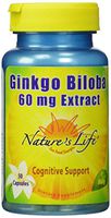 Nature's Life Ginkgo Biloba Leaf Extract Capsules, 60 Mg, 50 Count
