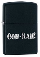 Zippo USMC Ooh Rah Black Matte Pocket Lighter