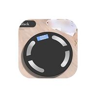 Round Bathroom Weight Scale Floor Electronic Smart Body Fat Scale Digital Human Weighing Scale Bluetooth Body Fat Monitors,Black