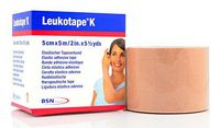 Leukotape K - Therapeutic Kinesiology Tape - 2" x 5.4 yd Roll Tan