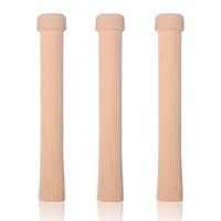 Kalevel Open Toe Sleeves Finger Tubes Gel Lined Fabric Toe Protectors for Corns, Blisters, Hammertoes 3 Pack (S)