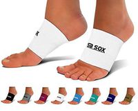 SB SOX Compression Arch Sleeves for Men & Women - Perfect Option to Our Plantar Fasciitis Socks - For Plantar Fasciitis Pain Relief and Treatment for Everyday Use with Arch Support (White, Small)