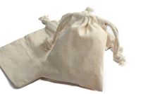 Nakpunar Cotton Drawstring Muslin Bags 3" x 4" - Pack of 24 - Wedding, Party, Jewelery Favor Bags