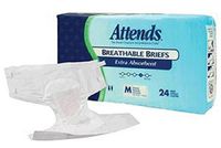 Attends Extra Absorbent Breathable Briefs Medium 32"-44" PK/24 BRB20
