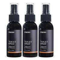 Mask Toilet Spray, Teakwood & Tobacco, 2-Ounce (3-Pack), Deodorizer Bathroom Spray