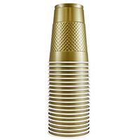 JAM PAPER Plastic Party Cups - 16 oz - Gold - 20 Glasses/Pack