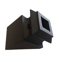 (Pack of 10) 1/2" Rake (Angled) Shoe with screw Satin Black For Metal Balusters Iron stair parts Metal spindles Iron balusters basket twist knuckle scroll shoe ...