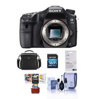 Sony a77II (Alpha 77 Mark II) Translucent Mirror DSLR Digital Camera - Bundle with 16GB Class 10 SDHC Card, Camera Holster Case, Cleaning Kit, Screen Protector, Mac Software Package