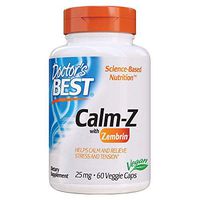 Doctor's Best Calm with Zembrin, Calm, Stress & Mood Support, 25mg Veggie Caps, 60Count