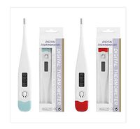 Goldenlight 2Pcs Electronic Digital Thermometer LCD Display for Adult/Baby/Children, Oral Thermometer with Probe, Soft Rubber Head Tip Precise Measurement for Body, Highly Accurate (Random Color)