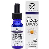 Calm-a-Mama Organic Sleep Drops for Pregnant Women, Nursing Moms & Babies – 0.5oz / 15ml Natural Sleep Remedies – Plant-Based Sleep Relief Drops Made in The USA with Chamomile Extract