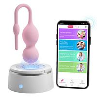 Iball Kegel Exerciser with UV Light Sanitizer Charging Case - Doctor Recommended Kegel Balls for Tightening with APP & Vibration - 100% Waterproof Pelvic Floor trainer Device for Women Bladder Control