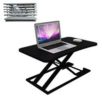 DNZDZ Home Standing Desk,Height Adjustable Riser Converter Stand Up Desk Tray,73cm47cm Platform Ergonomic Home Office Computer Workstation for Laptop,Computer Workstations Black